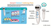 Máquina educativa de aprendizaje inteligente, robot parlante interactivo para niños, pluma de lectura con libros de audio, código OID