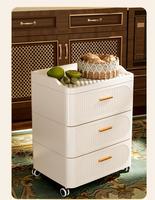 Armoire de rangement en gros, armoire de rangement pour épicerie, tiroir de rangement en plastique durable multifonctionnel avec quatre roues