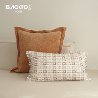 Home Dekorative Wolle Jacquard Sofa Lenden kissen Kissen bezug Modern Luxury Check Plaid rechteckigen Kissen bezug Wohnzimmer