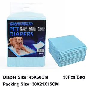 Hoopet 친환경 애완 동물 강아지 애퍼 기저귀 일회용 슈퍼 흡수성 블루 패드
