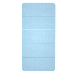 Esterilla de yoga plegable Tpe, rectangular, azul, antideslizante, de 8mm de grosor, para ejercicio físico al aire libre, masaje saludable, con bolsa de almacenamiento - Product Image 5