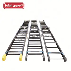 9.6m <strong>Black</strong> Attic Escape Aluminum Telescopic Step <strong>Ladder</strong> with Hook - Product Image 1