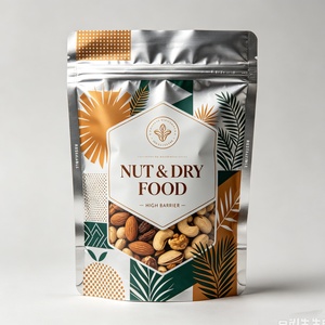 Sacs d'emballage pour noix et graines, pochettes refermables à fermeture éclair en aluminium, pour l'emballage alimentaire de noix de cajou et d'amandes - Product Image 3