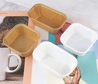 Mini moules à pain en papier pour la cuisson Moule à gâteau de cuisson anti-graisse Four sans danger pour le congélateur Papier kraft Rectangle Gâteau Mini casserole Cuisson du pain