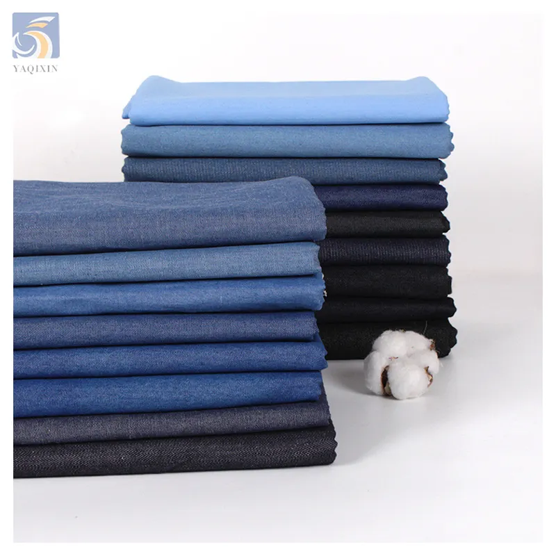 New 335gsm Washing Color Dyed Denim Fabric Stretch Jeans Pants Cotton Polyester Spandex Denim Fabric