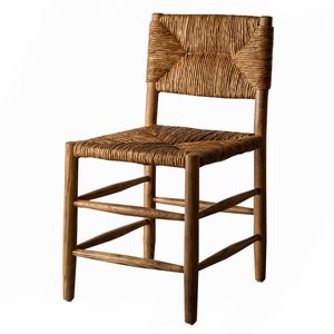 Sedia da Pranzo in Legno Massello Intrecciato Stile Rustico per Arredamento Commerciale di Caffè e Ristoranti - Product Image 6