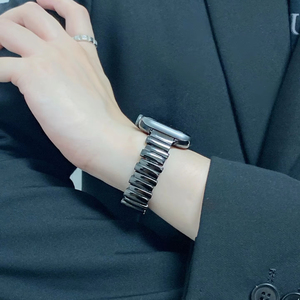 <span class=keywords><strong>Bracelet</strong></span> en acier inoxydable pour <span class=keywords><strong>femme</strong></span> BEEFLYPOWER avec boucle papillon irrégulière pour <span class=keywords><strong>Apple</strong></span> <span class=keywords><strong>Watch</strong></span> Series 11 10 9 8 Accessoires - Product Image 4