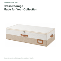 Grande boîte de rangement pour robe de mariée, boîte de conservation sans acide pour robe de mariée, coffre à souvenirs en coton et lin avec couvercle