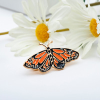 Épinglette en émail goutte d'huile de papillon créatif et tendance Broche insigne Sac Cadeau pour hommes et femmes Bijoux de mode Accessoires