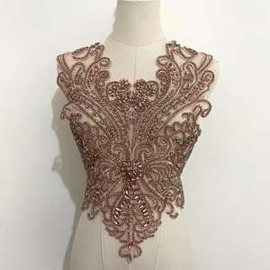 Applique Berlian Imitasi Istimewa, Pernikahan Manik-manik, Malam, Pertunangan, Prom, Applique Korset untuk Gaun - Product Image 1