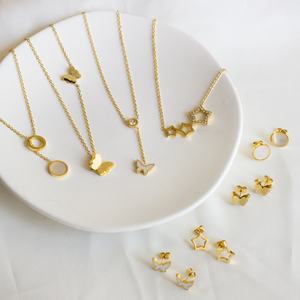 Ason Conjuntos de Joyería en Oferta, Acero Inoxidable 18k Chapado en Oro, Conjuntos de Joyería para Mujer para Bodas y Fiestas - Product Image 3