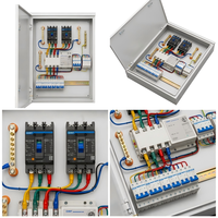 Boîtier de distribution à commutateur de transfert automatique double alimentation ATS avec panneau de commutation et protection MCCB et SPD