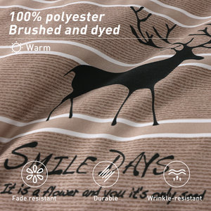 Microfibra 4 peças de cama conjunto 100% poliéster escovado estilo moderno impresso Eco All-Season personalizável leve suave - Product Image 3