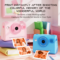 Cámara Infantil HD 1080P 4K con Impresión Térmica Instantánea, Papel Fotográfico a Color, Divertida Cámara Digital para Niños