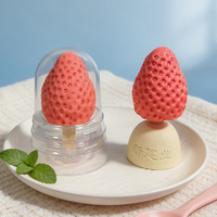 Moule en silicone de qualité alimentaire pour crème glacée en forme de fruits, fraise, pêche, mangue, raisin