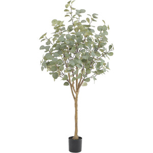 Arbre d'eucalyptus artificiel Xinlei 1,2 m 1,5 m 1,8 m en plastique et soie, plante décorative d'intérieur et d'extérieur sur pied - Product Image 1