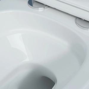 Lavado de inodoro de cerámica blanca ecológica Diseño moderno para baño S-Trap Drenaje barato - Product Image 4