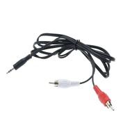 Câble audio vidéo de données RCA DC de 1,5 m, connecteur 3,5 mm, Nintendo Wiis, composite rouge blanc 480p, gaine en PVC, tressé, haut-parleur en stock