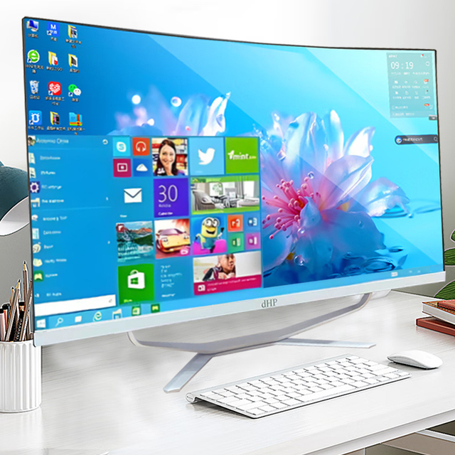 Curved Screen All-in-one PC i3 i5 i7 Desktop Computer Office 27-inch OEM AIO Desktop Computer Monoblock All in One PC