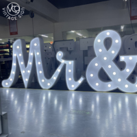 Lettres lumineuses de 4 pieds en lettres cursives pour mariage, grande enseigne lumineuse, lettres illuminées avec prix d'usine