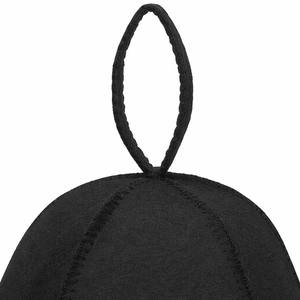 Cappello da Sauna Kiuas Scene Nero in Feltro Riciclato Ecologico, Personalizzabile con Logo, Vendita all'Ingrosso Diretta dalla Fabbrica, per Bagno Turco e Spa - Product Image 3