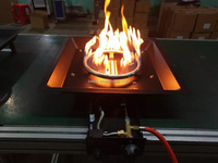 Brûleur à gaz carré de 19 pouces avec télécommande Propane Fire Pit Gas Fire Kit