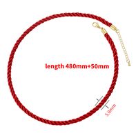 Nouveau gros 5mm torsadé soie chaîne corde chaînes à la main tressé coloré cordon collier or serrure fermoir bijoux à la mode