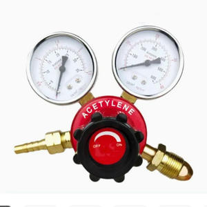 Régulateur de pression de bouteille d'acétylène haute pression, manomètres antichoc pour oxygène, propane, azote, manomètre d'acétylène et de propane - Product Image 1