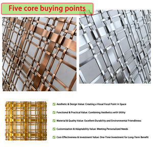 Tùy chỉnh cao cấp đồng cổ kim loại dệt lưới được sử dụng cho các tấm lưới kim loại để xây dựng màn hình tường rèm và phân vùng - Product Image 5