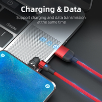 Chargeur magnétique rotatif 3 en 1 câble de charge rapide en forme de L et droit 3A câble de données USB pour Android Type C stock de gros