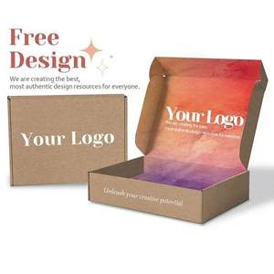 Caja de Envío Postal de Cartón Corrugado con Cierre de Oreja y Logotipo Personalizado Impreso - Product Image 1