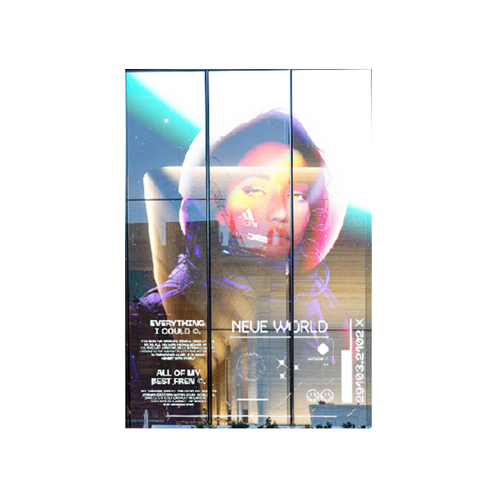 Полноцветный дисплей P4 светодиодный дисплей экран reefilm Гибкая светодиодная пленка прозрачный экран
