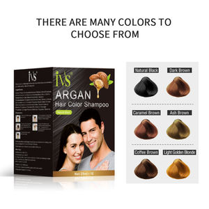 <span class=keywords><strong>Couleur</strong></span> de cheveux professionnelle, Oem Odm, étiquette privée, personnalisé, votre marque, huile d'argan, teinture de cheveux noire, shampoing, Sachet - Product Image 3
