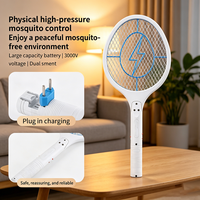 Raquette anti-moustiques électrique sur mesure, rechargeable, haute tension, éco-responsable, filet de sécurité à 3 couches