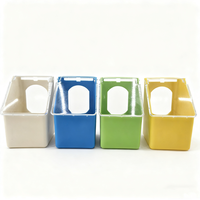Mangeoires et Contenants Automatiques en Plastique Colorés à 3/2/1 Trous pour Pigeons, Cailles et Poulets