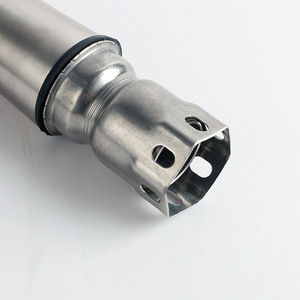 Grifo de acero inoxidable de un solo orificio, moderno, para lavabo, montado en el encimera del baño. - Product Image 2