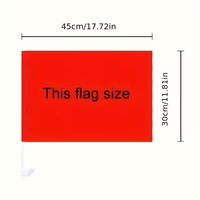 Drapeau de voiture personnalisé 12x18 pouces 100% polyester avec mât en plastique et motif à votre choix pour vitre de voiture, événements sportifs, promotion et décoration automobile