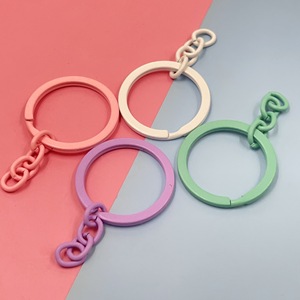 Accessoires de bijoux DIY Taodao, anneaux plats colorés peints par pulvérisation, porte-clés à quatre maillons, bonbons - Product Image 2