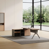 Mobilier de bureau Bureau de direction Table de bureau en bois Bureau de direction en forme de L de luxe