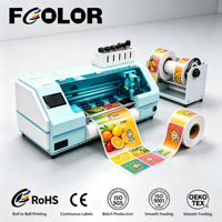 Imprimante d'étiquettes UV Fcolor, nouvelle vente chaude, machine numérique à jet d'encre pour l'impression d'autocollants, d'étiquettes en cristal et de décalcomanies pour les ateliers d'impression.