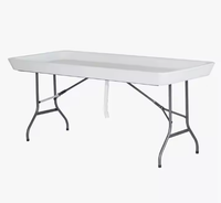 Table de refroidisseur de glace portable en HDPE blanc de 6 pieds en gros pour une fête intérieure et extérieure