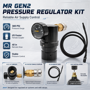 Nouveau régulateur de pression Zimakyfa PBRG-300--BH-A1, régulateur de pression MR GEN2 US Foster, coupleur femelle, tuyau distant, manomètre 300 psi - Product Image 3