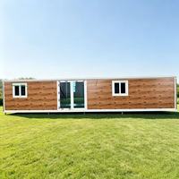 Maison conteneur extensible à double aile de 20 pieds et 40 pieds, préfabriquée, modulaire et mobile pour chantier de construction, complexe hôtelier et bureau