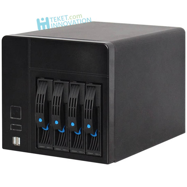 Small Tower NAS Chassis with 4 2.5" 3.5" HDD Driver MINI-ITX 2*USB Flex 1U Power Power LED*1 HDD LED*1 Power SW*1 Reset*1