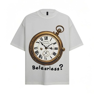 Camiseta Blanca para Impresión Digital DTG, 100% Algodón, Precio al por Mayor, Diseño Personalizado, Camisetas para Hombre - Product Image 1
