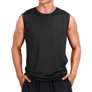 T-shirts en gros de polyester de gymnase athlétique d'entraînement sans manches 100 pour des hommes T-shirts élégants en vrac plaine - Product Image 3