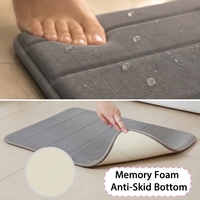 (CHAKME) Tapis de salle de bain toutes saisons en microfibre antidérapant absorbant en mousse à mémoire de forme à séchage rapid