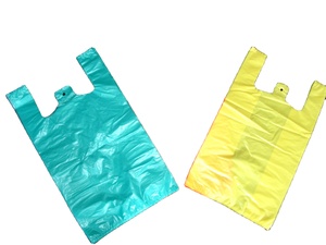 Custom Logo Sizes Strong Die Cut PE Biodegradable Shopping T-shirt <b>Bags</b> Printed for Supermarket Use - Product Image 2