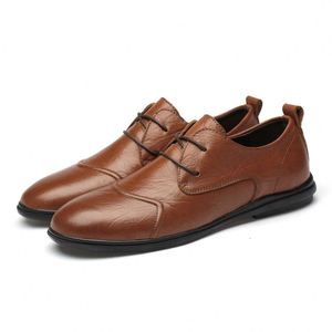Chaussures habillées de luxe en cuir pour hommes, légères, antidérapantes, respirantes, à lacets, pour le bureau et les mariages - Product Image 4