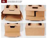 Boîte à vin rouge en papier kraft XIYU, boîte cadeau à vin rouge à double pied en carton ondulé épais, boîte d'emballage à vin rouge avec poignée